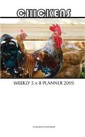 Chickens Weekly 5 X 8 Planner 2019: 12 Month Calendar