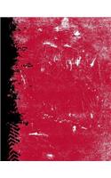 Red and Black: (8.5 X 11 Lined) Blank Grunge Team Color Notebook College Ruled