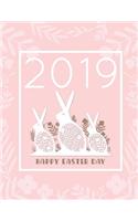 2019 Happy Easter Day: Monthly Calendar Planner(1 Easter Planner)