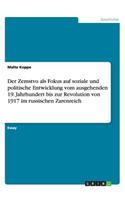 Der Zemstvo als Fokus auf soziale und politische Entwicklung vom ausgehenden 19. Jahrhundert bis zur Revolution von 1917 im russischen Zarenreich: (German)
