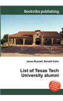 List of Texas Tech University Alumni