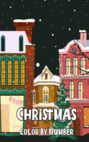Large Print Christmas Color By Number Adult Coloring Book