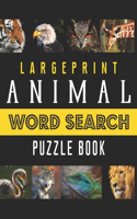 Large Print Animal Word Search Puzzle