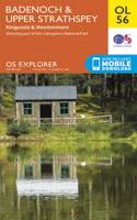 Badenoch & Upper Strathspey, Kingussie & Newtonmore: (OL 56 OS Explorer Map)