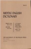 Middle English Dictionary