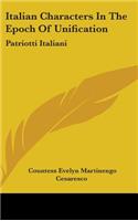 Italian Characters In The Epoch Of Unification