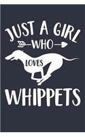 Just A Girl Who Loves Whippets Notebook - Gift for Whippet Lovers and Dog Owners - Whippet Journal