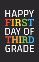 Back to School Notebook 'Happy First Day of Third Grade' - Back To School Gift - 3rd Grade Writing Journal