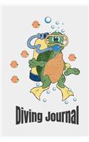 Diving Journal: Diving Snorkeling Turtle Lined Line Dam Notebook / Journal Gift (6 x 9 - 120 pages)