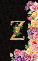 Z: Roses Journal, Personalized Monogram Letter Z Blank Lined Diary with Interior Pages Decorated with Roses and More Roses.