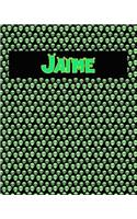 120 Page Handwriting Practice Book with Green Alien Cover Jaime: Primary Grades Handwriting Book