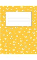 Yellow & White 8.5 x 11 150 Pages Journal Notebook