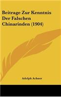 Beitrage Zur Kenntnis Der Falschen Chinarinden (1904)