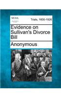 Evidence on Sullivan's Divorce Bill