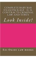 Complete Baby Bar Exam Package - 1L 2L Contracts Criminal law and Torts