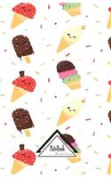 Notebook Journal Dot-Grid, Graph Grid, Lined, Blank No lined: Sweet Ice Cream Cone Colorful Pop Art Pattern: Small Pocket Notebook Dream Journal Diary, 120 pages, 5.5" x 8.5"(Blank Notebook Journal)