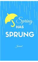 Spring Has Sprung Journal: Daily Diary, Blank Lined Journal & Notebook for Adults, Teens or Kids