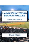 Large Print Word Search Puzzles Sports & Games