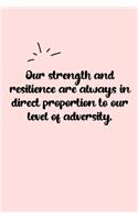 Our strength and resilience are always in direct proportion to our level of adversity. Dot Grid Bullet Journal