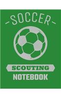 Soccer Scouting Notebook: 100 Page Soccer Notebook with Field Diagrams for Drawing Up Plays, Creating Drills, and Scouting