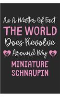 As A Matter Of Fact The World Does Revolve Around My Miniature Schnaupin