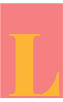 L - Sketchbook: Small Blank Journal for Creative Drawing, Sketching, and Doodling - Cute Personalized Initial Monogram Cover Design in Fun Colors