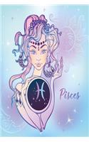 Zodiac sign Pisces Notebook: Dot Grid 6x9 Dotted Bullet Journal and Notebook for Pisces 120 Pages