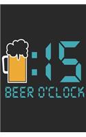 Beer O'clock 15: Beer taste logbook for beer lovers - Beer Notebook - Craft Beer Lovers Gifts