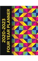 2020 - 2023 Four Year Planner: Colorful Geometric Pattern Monthly Calendar, Planner, Notebook and More!