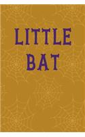 Little Bat: Notebook Journal Composition Blank Lined Diary Notepad 120 Pages Paperback Mustard Spiderweb Bat K