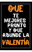 Cuaderno Con Mensaje De Ánimo Para Enfermos