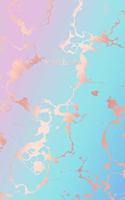 Notebook: Deep Blue and Pastel Hue Marble and Rose Gold - 8 x 10, 100 Wide Ruled Pages - Gift for Women and Teen Girls