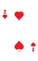 2 Of Hearts: Poker Card Notebook With Lined Wide Ruled Paper For Work, Home Or School. Cool 7.5 x 9.25 Notepad Journal For Taking Notes, Diaries Or Journaling Fo