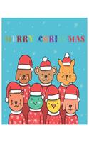 merry christmas: Christmas Coloring Book for Kids: Fun Children's Christmas Gift or Present for Toddlers & Kids - 50 Beautiful Pages to Color with Santa Claus, Reind