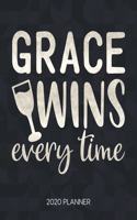 Grace Wins Every Time 2020 Planner: Weekly Planner with Christian Bible Verses or Quotes Inside(62 Calendar Year 2020 January to December)