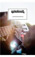 Notebook: Playing Guitar Notebook - Beautiful 100-Page College-Ruled Work Book to Write in - Stylish 6 X 9 Lined Journal (Music Notebooks)