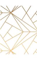 Geometric Notebook: Gold College Notebook Simple Journal Book Lined Ruled Page For Adult Women Men Great For Writing Basic Diary Note Pad Composition Book Journal (Larg(6 Geometric Notebook)