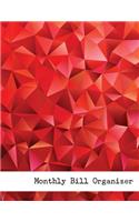 Monthly Bill Organizer: Red Mosaic Design Personal Money Management With Calendar 2018-2019 Step-by-Step Guide to track your Financial Health -Income List, Monthly Expense (53 Monthly Bill Planner Organizer)