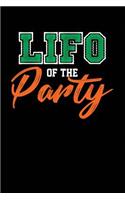 LIFO of the Party: Black, Orange & Green Design, Blank College Ruled Line Paper Journal Notebook for Accountants and Their Families. (Bookkeeping and Tax Season 6 x 9 