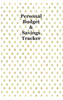 Personal Budget & Savings Tracker: 12 Month Undated Personal Financial Management Planner Gold Dots