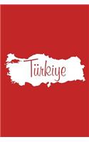 Turkiye - Red 101 - Lined Notebook with Margins - 6x9: 101 Pages, Medium Ruled, 6 X 9 Journal, Soft Cover