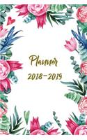 Planner 2018-2019: Two Year Planner- 24 Month ( Daily Weekly And Monthly Calendar ) For Agenda Schedule Organizer Logbook and Journal Notebook (24 Month Calendar Plann