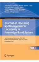 Information Processing and Management of Uncertainty in Knowledge-Based Systems