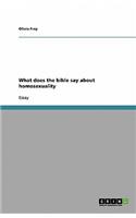 What Does the Bible Say about Homosexuality
