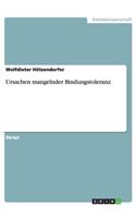 Ursachen mangelnder Bindungstoleranz: (German)