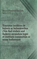 Tractatus juridicus de balneis ac balneatoribus (Von Bad-stuben und Badern) secundum leges et instituta romanorum ac usum hodiernum