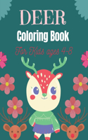 DEER Coloring Book For Kids Ages 4-8