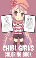 Chibi Girls Coloring Book: An Adult Coloring Book with Cute Anime Characters and Adorable Manga Scenes for Relaxation