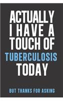 Actually I have a touch of Tuberculosis: Daily Diary journal - notebook to write in recording your thoughts and experiences