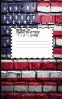 American Flag Composition Notebook